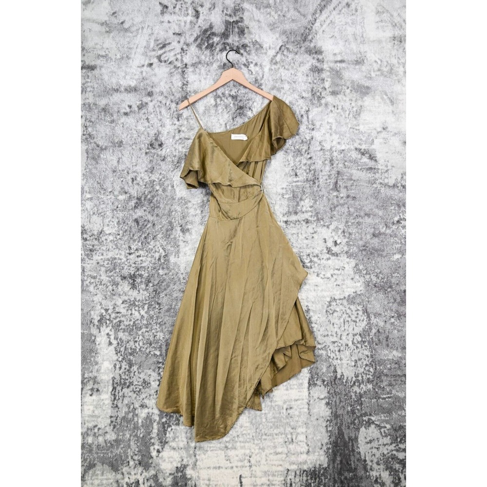*MUST GO* Zimmerman Green Asymmetrical Silk Wrap Dress
